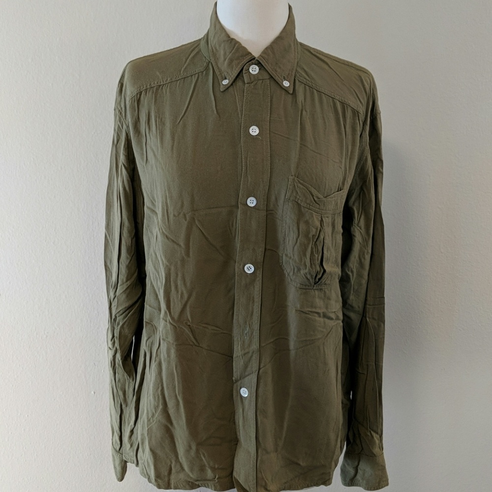 Long sleeve button down shirt.